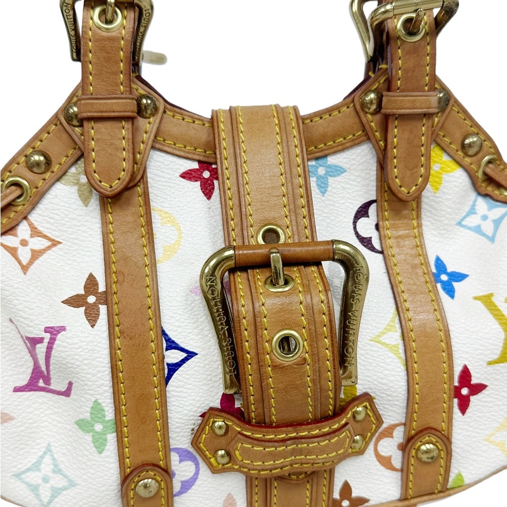 Louis Vuitton Teda PM Top Handle Bag PM Multicolor Canvas Blanc White - Picture 4 of 11